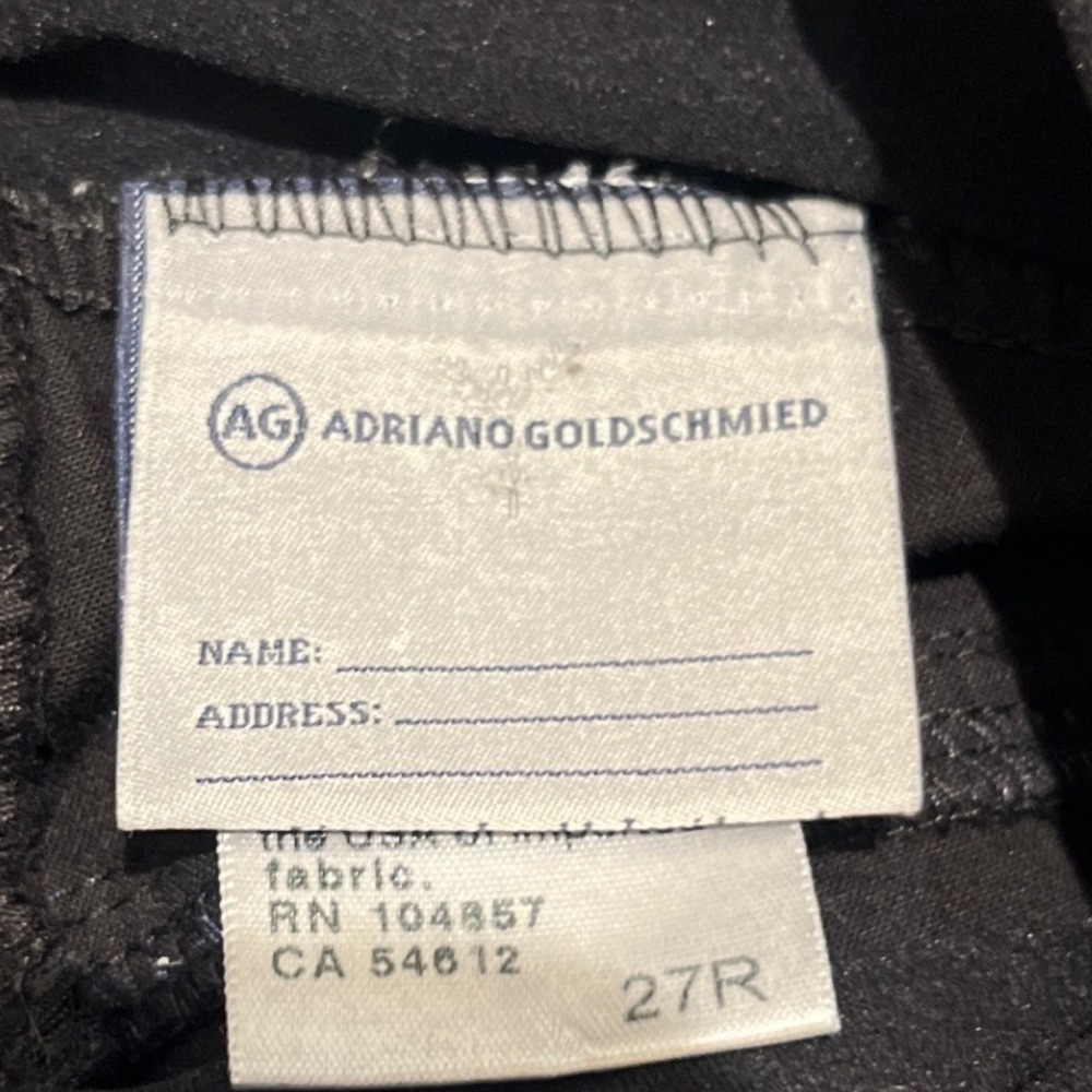 AG Adriano Goldschmied Maternity Jeans Black Skinny Leg Size 27R Casual City - Picture 4 of 9